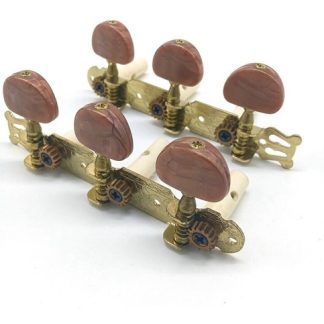 Clavijero Dorado/Café para Guitarra Clásica