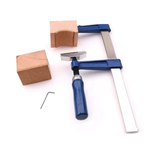 Prensa de Traste F con Bloques de Madera con Corcho para Luthería