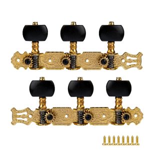 Clavijero Alice AO-020V3P Negro/dorado Para Guitarra Clásica