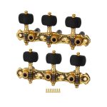 Clavijero Guitarra Alice AOS-028BDP Zinc Chapado en Oro, Clavija Ebano