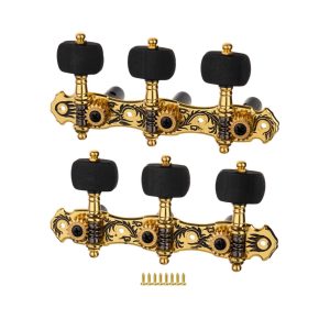Clavijero Guitarra Alice AOS-028BDP Zinc Chapado en Oro, Clavija Ebano