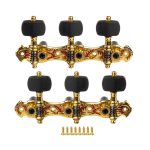 Clavijero Guitarra Alice AOS-028RDP Zinc Chapado en Oro, Clavija Ebano