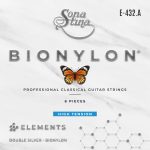 Set de Cuerdas Sonatina Guitarra Clásica Bionylon Doble Plata E-432.A T.Alta
