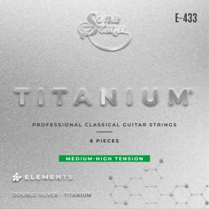 Set de Cuerdas Sonatina Guitarra Clásica Nylon Titanio E-433 T.Normal